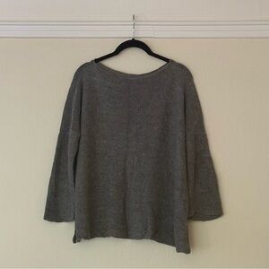 ARTS & SCIENCE - Grey Linen Loose Knit Sweater - Free Size - Japan Quiet Luxury